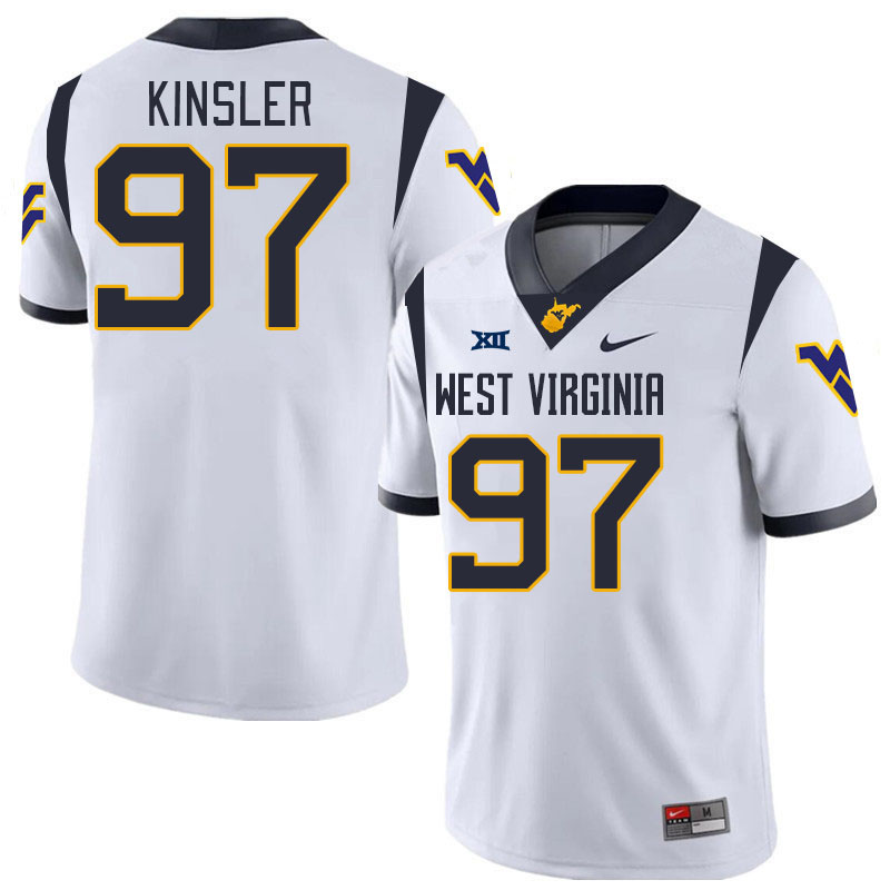 Men #97 Elijah Kinsler West Virginia Mountaineers College 2024 New Uniforms Football Jerseys Stitche